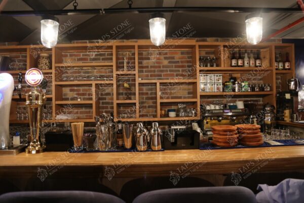 cafe restorant dekoratif tugla uygulamasi