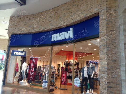 mavi dis cephe tas duvar kaplama